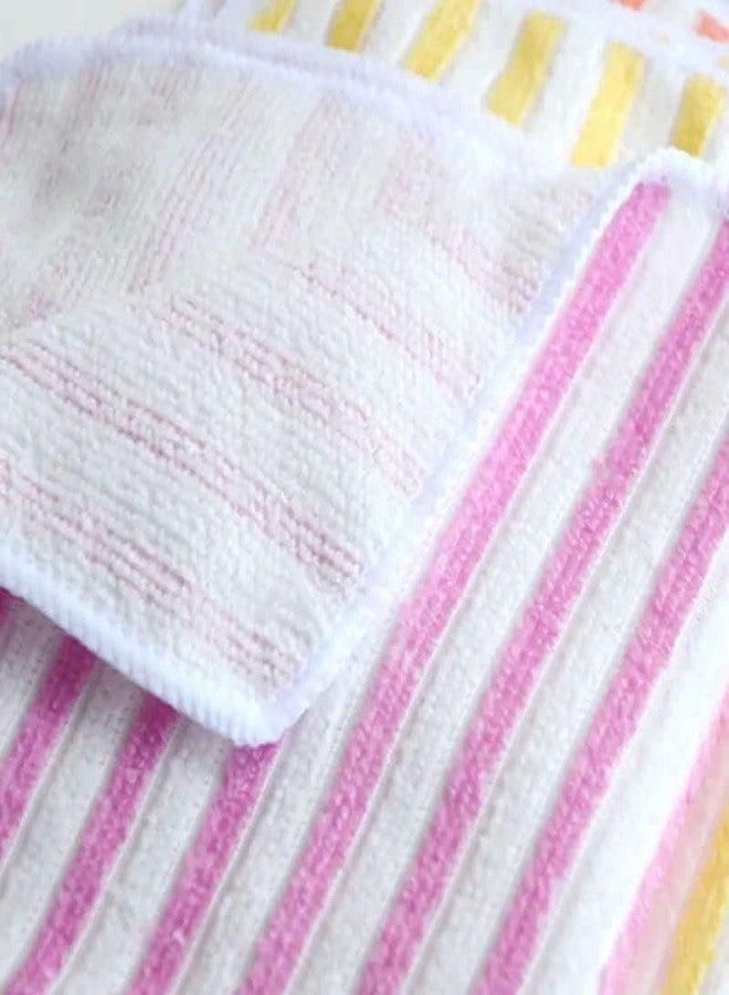 Home Sutra مجموعة هوم سوترا من 5 قطع من مناشف التنظيف المصنوعة من الألياف الدقيقة، مقاس 40 سم × 40 سم، منشفة أطباق، منشفة مطبخ عالية الامتصاص - سهلة التنظيف وسريعة الجفاف (مخططة)، متعددة الألوان - Image 3